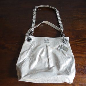 COACH Metallic Shimmer Leather Purse